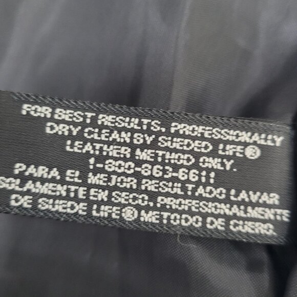 VTG Hunt Club Black Genuine Suede Leather Back Zip Button Lined Mini Skirt 14 - Picture 10 of 10